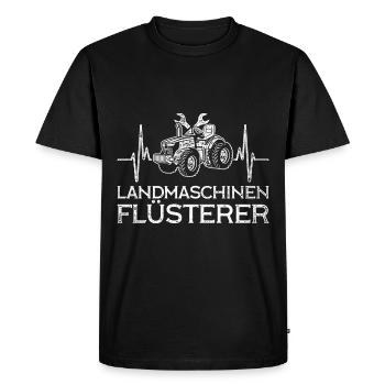 Le mécanicien de machines agricoles est en cours de réparation - T-shirt Premium bio Homme - noir - Devant - Nico (187cm)