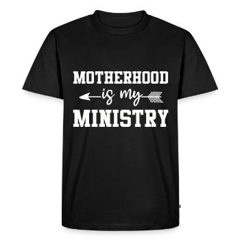 La maternité est mon ministère - T-shirt Premium bio Homme - noir - Devant - Nico (187cm)