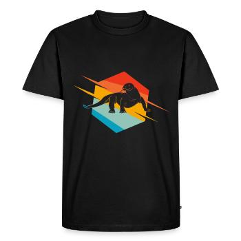 Dragon de Komodo Komodo amant cadeau - T-shirt Premium bio Homme - noir - Devant - Nico (187cm)