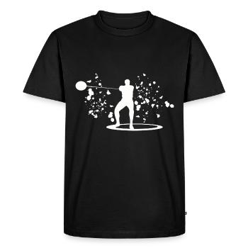 Lanceur de marteau Colorsplash Lancer de marteau - T-shirt Premium bio Homme - noir - Devant - Nico (187cm)