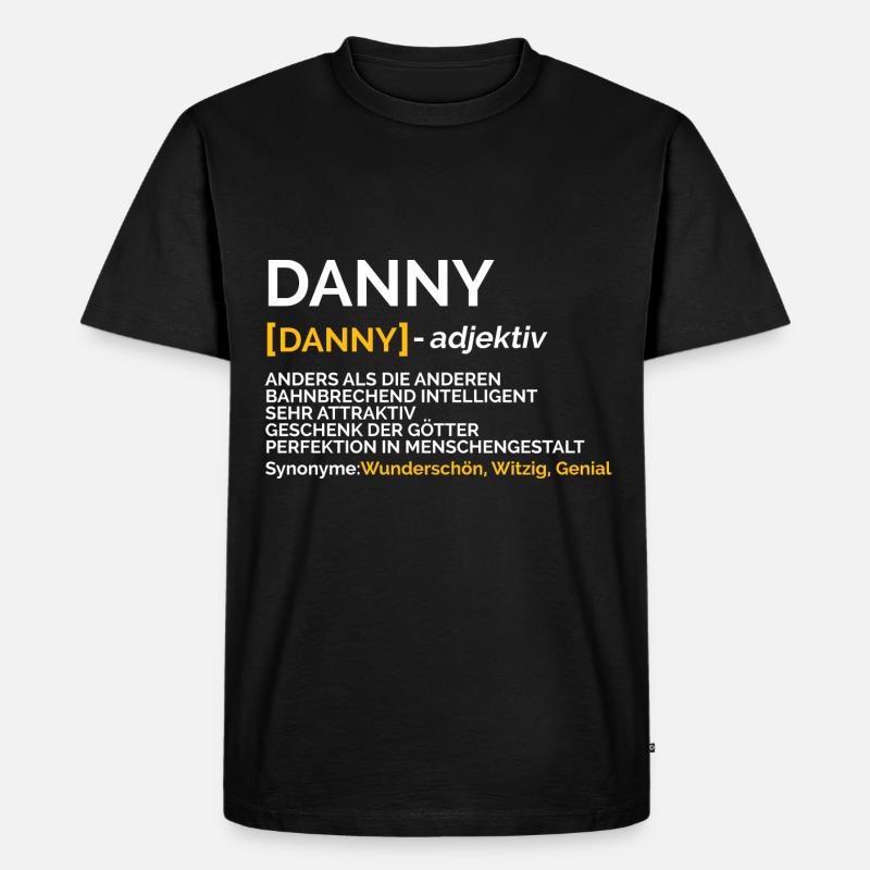 Danny - Männer Premium Bio T-Shirt - Schwarz