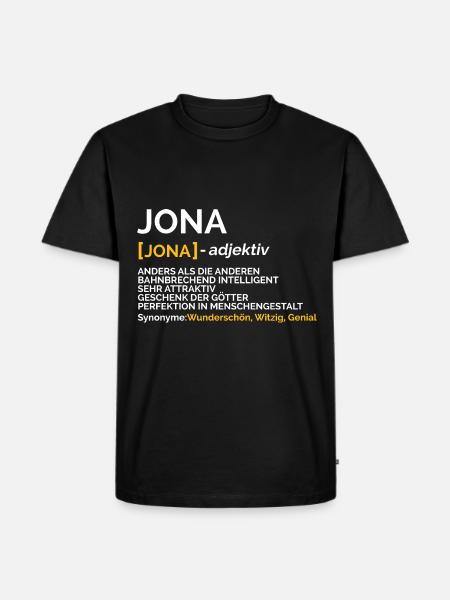 Jona - Männer Premium Bio T-Shirt - Schwarz