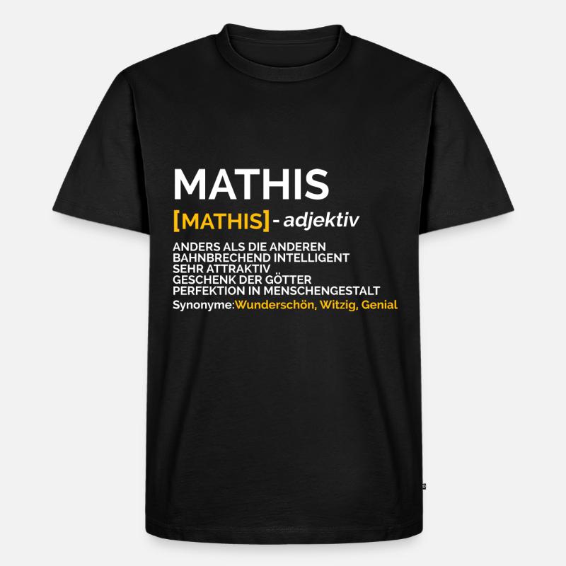 Mathis - Männer Premium Bio T-Shirt - Schwarz