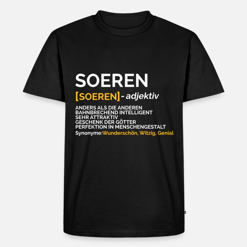 Soeren - Männer Premium Bio T-Shirt - Schwarz