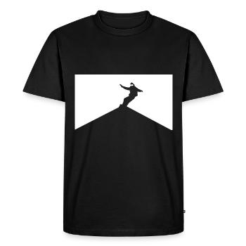 Snowboarding - (10) - Men's Premium Organic T-Shirt - black - Front - Nico (187cm)
