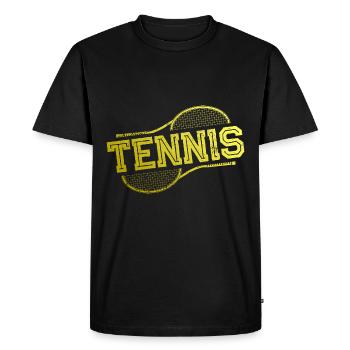 Tennis Sport Tennis Racket - Men's Premium Organic T-Shirt - black - Front - Nico (187cm)
