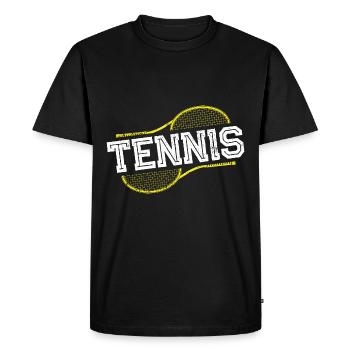 Tennis Sport Tennis Racket - Men's Premium Organic T-Shirt - black - Front - Nico (187cm)