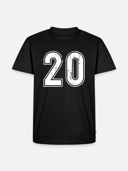 20 Years Retro Jersey Number 20 T-hirt Number 20 - Men's Premium Organic T-Shirt - black