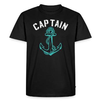 Kapitän Capitaine Anker - T-shirt Premium bio Homme - noir - Devant - Nico (187cm)