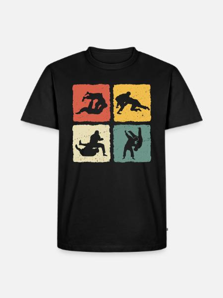 Jiu-Jitsu Retro Jiu Jitsu - Men's Premium Organic T-Shirt - black