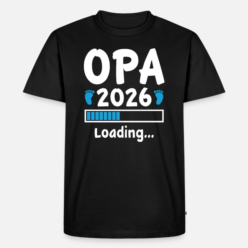 Opa 2026 Loading - Männer Premium Bio T-Shirt - Schwarz