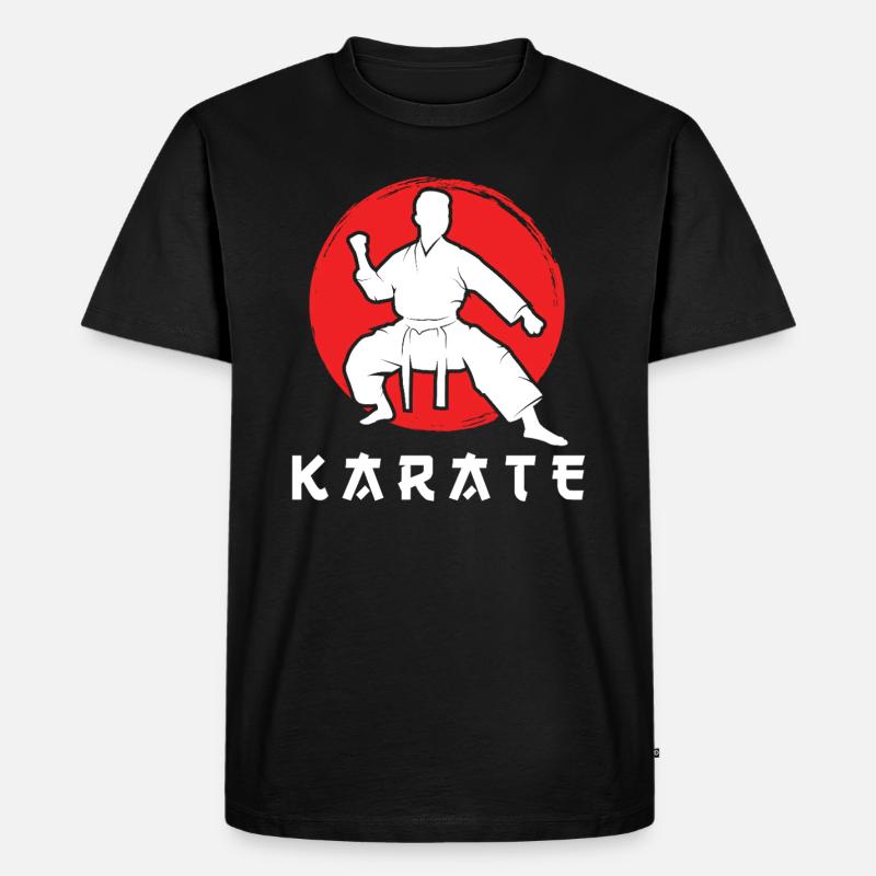 karate - Männer Premium Bio T-Shirt - Schwarz