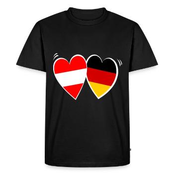 Amour autrichien allemand - T-shirt Premium bio Homme - noir - Devant - Nico (187cm)