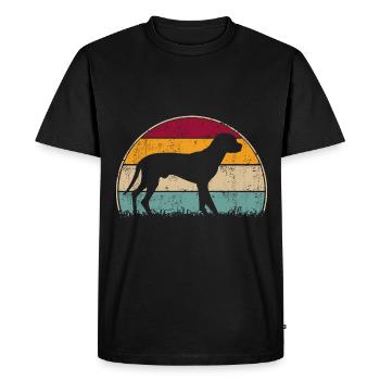 Wild Boar Bracken Slovenský Kopov Retro Vintage - Men's Premium Organic T-Shirt - black - Front - Nico (187cm)