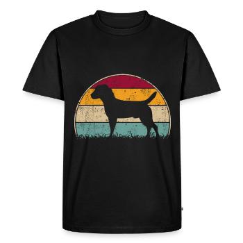 Heideterrier Rétro Vintage - T-shirt Premium bio Homme - noir - Devant - Nico (187cm)