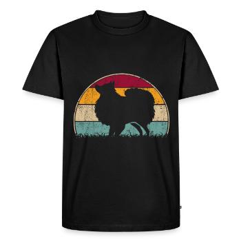 Japan Japanese Japanese Spitz Dog Vintage - Men's Premium Organic T-Shirt - black - Front - Nico (187cm)