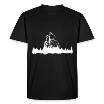 Arbres - Cyclisme - (4) - T-shirt Premium bio Homme - noir - Devant - Nico (187cm)