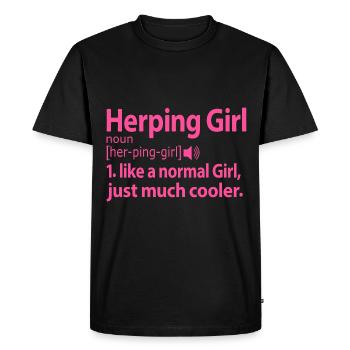 Herping Herpetology Herpetologist Girl Mom Pink - Men's Premium Organic T-Shirt - black - Front - Nico (187cm)