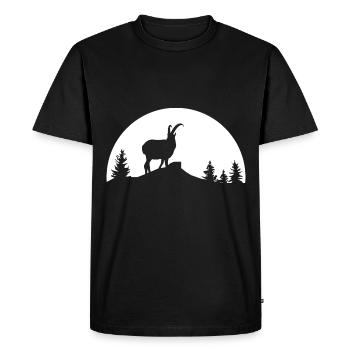 Soleil - Chèvre - (1) - T-shirt Premium bio Homme - noir - Devant - Nico (187cm)