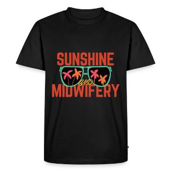 Sunshine And Midwifery Accouchement Doula Sage-femme - T-shirt Premium bio Homme - noir - Devant - Nico (187cm)