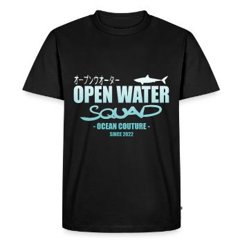 Chemise pour plongeurs, plongeurs en apnée et nageurs - T-shirt Premium bio Homme - noir - Devant - Nico (187cm)