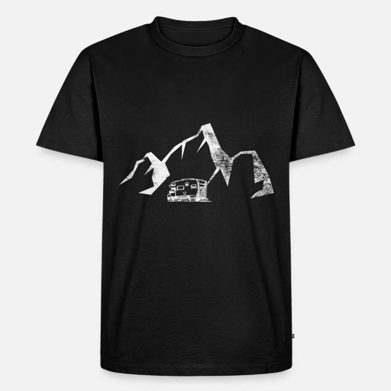 Berg - Camping Van - (7) - Männer Premium Bio T-Shirt - Schwarz