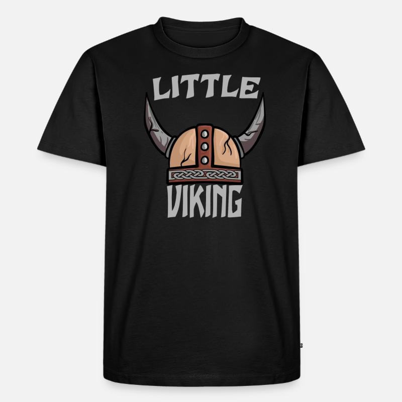 Kleiner Wikinger - Männer Premium Bio T-Shirt - Schwarz