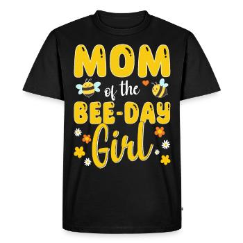 Anniversaire de la fille de la fête de la mère de l’abeille - T-shirt Premium bio Homme - noir - Devant - Nico (187cm)