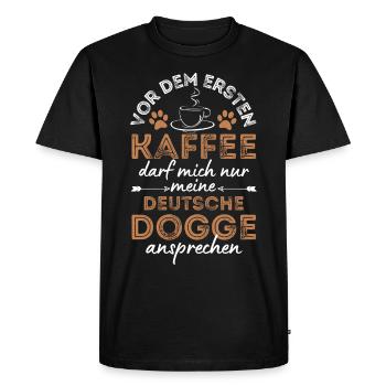 Great Dane Coffee Dog Cafe - T-shirt Premium bio Homme - noir - Devant - Nico (187cm)