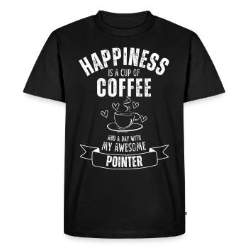 Deutsch Pointer Café Chien Café - T-shirt Premium bio Homme - noir - Devant - Nico (187cm)