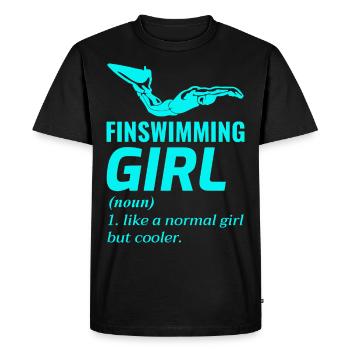 Finswimming Fille Natation Natation Natation Sports nautiques - T-shirt Premium bio Homme - noir - Devant - Nico (187cm)