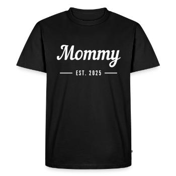 2025 - Maman Naissance de la fête des mères - T-shirt Premium bio Homme - noir - Devant - Nico (187cm)