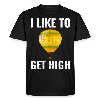 Montgolfière Montgolfière Montgolfière - T-shirt Premium bio Homme - noir - Devant - Nico (187cm)