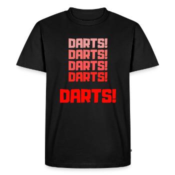 Fléchettes! Fléchettes! Fléchettes! Fléchettes! Fléchettes! - T-shirt Premium bio Homme - noir - Devant - Nico (187cm)