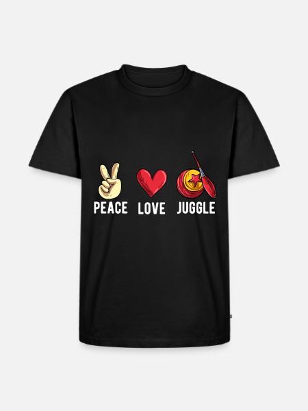Jonglieren - Männer Premium Bio T-Shirt - Schwarz