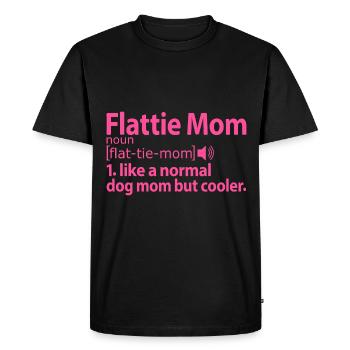 Flat Coated Retriever Flattie Mom Mama Mistress - Men's Premium Organic T-Shirt - black - Front - Nico (187cm)