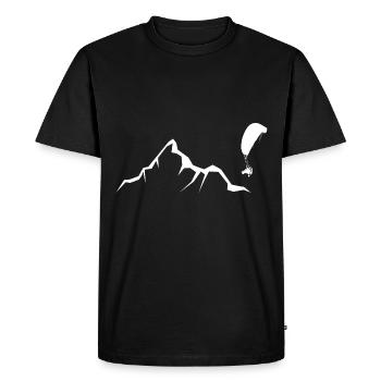 Montagne - Parapente - (9) - T-shirt Premium bio Homme - noir - Devant - Nico (187cm)
