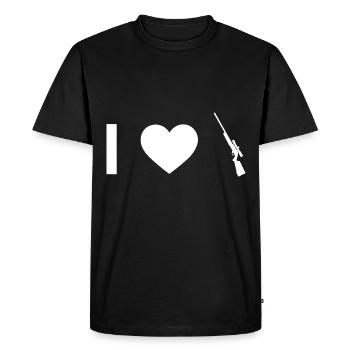 My heart and the gun - - Men's Premium Organic T-Shirt - black - Front - Nico (187cm)