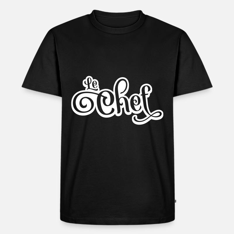 le chef - Männer Premium Bio T-Shirt - Schwarz