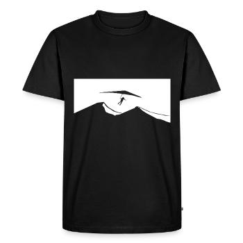 Montagne - Parapente - (13) - T-shirt Premium bio Homme - noir - Devant - Nico (187cm)