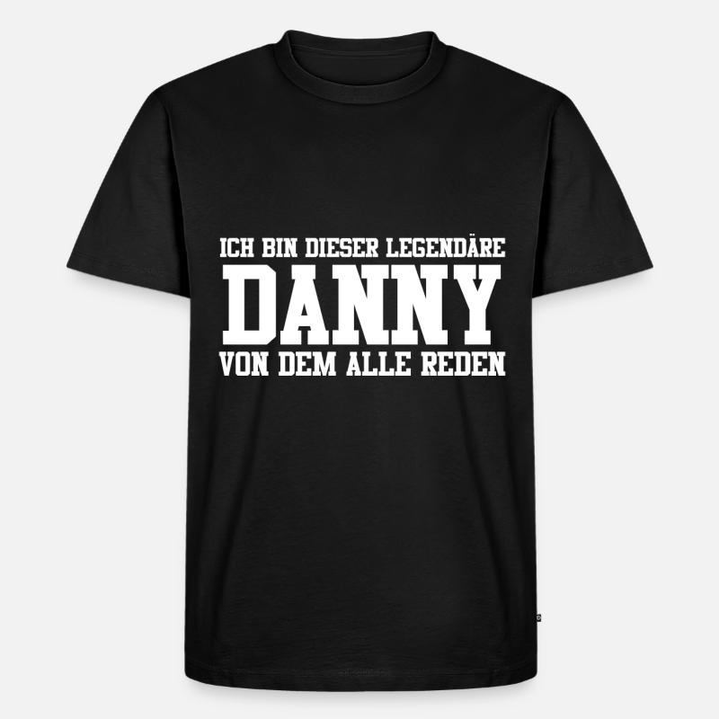 Danny Name Design - Männer Premium Bio T-Shirt - Schwarz