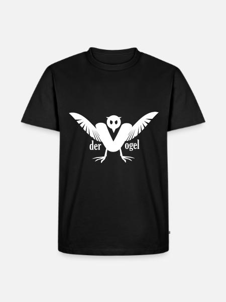 Der Vogel Buchstabe V - Männer Premium Bio T-Shirt - Schwarz