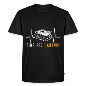 Lasagne heartbeat - Men's Premium Organic T-Shirt - black - Front - Nico (187cm)