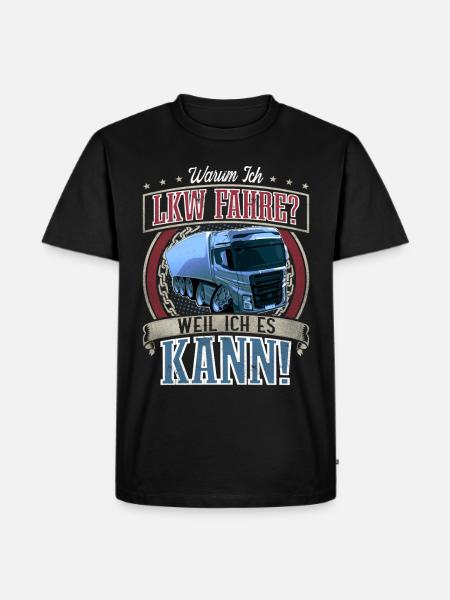 LKW Fahrer - Männer Premium Bio T-Shirt - Schwarz