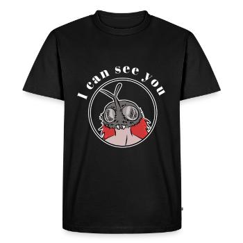 I Can See You - Men's Premium Organic T-Shirt - black - Front - Nico (187cm)
