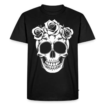 Horror Skull Skull Art Skull Gothic Heavy Metal - Men's Premium Organic T-Shirt - black - Front - Nico (187cm)