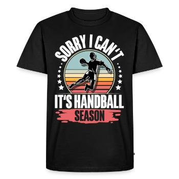 Handball Joueurs de handball - T-shirt Premium bio Homme - noir - Devant - Nico (187cm)