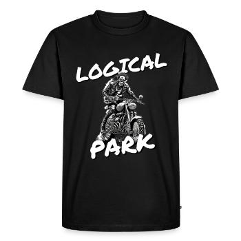 Logical Park Zombie Guitar Biker - Men's Premium Organic T-Shirt - black - Front - Nico (187cm)