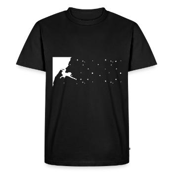 Stars - Climbing - (4) - Men's Premium Organic T-Shirt - black - Front - Nico (187cm)