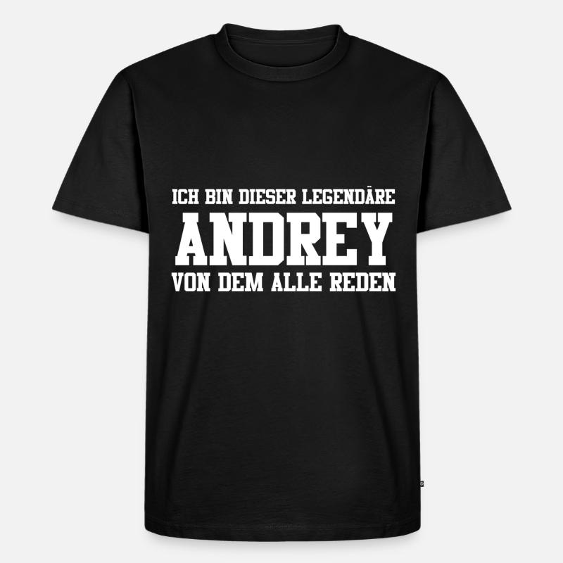 Andrey Name Design - Männer Premium Bio T-Shirt - Schwarz
